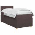 vidaXL Posteľ boxspring s matracom Tmavohnedá 80 x 200 cm Látka