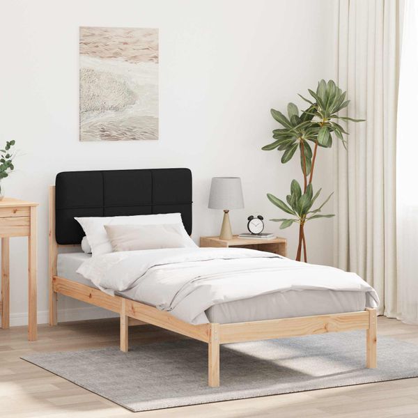vidaXL Rám postele s čalúneným čelom Čierna 80 x 200 cm