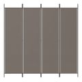 vidaXL 4-panelový paraván antracitový 200x220 cm látkový