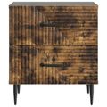 vidaXL Nočný stolík 2 ks Dymový dub 43 x 34,5 x 47,5 cm