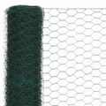 vidaXL Drôtené pletivo oceľ potiahnutá PVC 25x1,5 m zelené