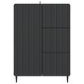 vidaXL Servírovacia skriňa Čierna 66 x 34,5 x 91,5 cm Kompozitné drevo