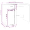vidaXL Stôl dymový dub 100x49x75 cm spracované drevo