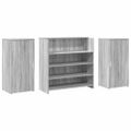vidaXL Recepčný stôl sivý dub sonoma 200x50x103,5 cm kompozitné drevo