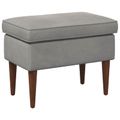 vidaXL Taburetka Svetlosivá 55 x 35 x 41 cm Zamat