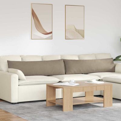 vidaXL Vankúše na pohovku 2 pcs Sivohnedá 145 x 40 cm látka