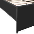 vidaXL Posteľný rám čierny 90x200 cm kompozitné drevo a kov