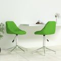 vidaXL Otočné jedálenské stoličky 2 ks zelené umelá koža