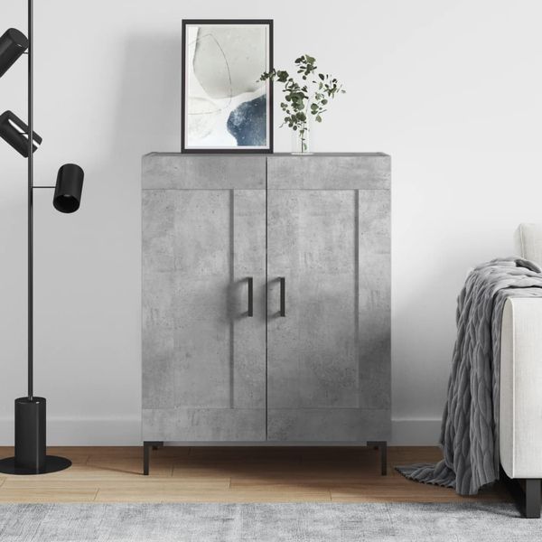 vidaXL Komoda betónovo sivá 69,5x34x90 cm kompozitné drevo