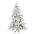 vidaXL Umelý Sklápací Vianočný Stromček Biela 210 cm PVC a oceľ