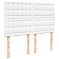 vidaXL Boxspring posteľ s matracom biela 160x200 cm umelá koža
