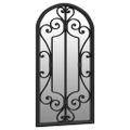 vidaXL Záhradné zrkadlo čierne 70x30 cm exteriérové železo