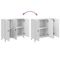 vidaXL Servírovacia skriňa Biela s vysokým leskom 89 x 34,5 x 80 cm