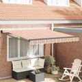 vidaXL Sklopná markíza Viacfarebný 300 x 250 cm Polyester a kov