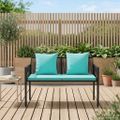 vidaXL Záhradné lavičky 2 -Seater 116 x 56 x 75 cm polyratan