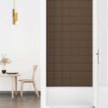 vidaXL Nástenné panely 12 ks hnedé 90x15 cm látka 1,62 m²