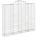 vidaXL Oblúkové gabiónové koše 5ks 200x30x160/180cm pozinkované železo
