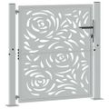 vidaXL Záhradná brána 100x100 cm odolná oceľ s plameňovým dizajnom