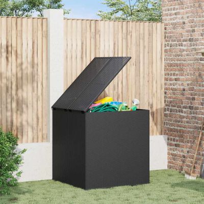 vidaXL Záhradný úložný box z polyratanu 100x97,5x104 cm čierny