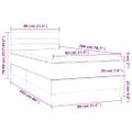 vidaXL Posteľný rám boxsping s matracom tmavozelený 80x200 cm zamat