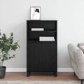 vidaXL Highboard Čierna 60 x 36 x 110 cm Kompozitné drevo