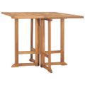 vidaXL Skladací záhradný jedálenský stôl 90x90x75 cm teakový masív