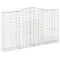 vidaXL Oblúkový gabionový kôš 9 ks 400x50x220/240cm pozinkované železo