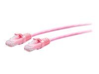 Ružový - Patch kábel - RJ-45 (M) do RJ-45 (M) - 4,5 m - 4,8 mm - UTP - CAT 6a - lisovaný, prevedenie bez hrbolčekov - ružová