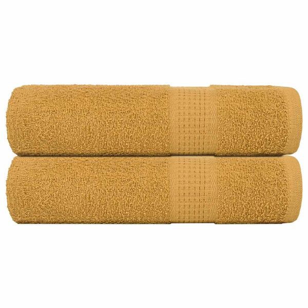 vidaXL Sprchové osušky FROGN 2 ks zlaté 70x140 cm 360 g/m²