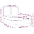 vidaXL Posteľný rám boxspring s matracom čierny 140x190 cm zamat