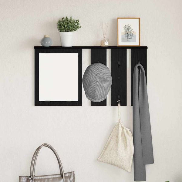 vidaXL Vešiak na stenu Čierny dub 85 x 10 x 45 cm Kompozitné drevo