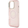 Guess Hardcase MagSafe IML Metal Mountain Logo Case for iPhone 16 Pro 6,3" Pink