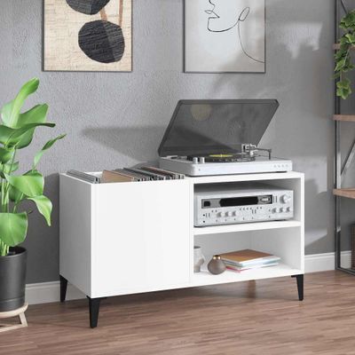 vidaXL Skrinka na platne biela 84,5x38x48 cm kompozitné drevo