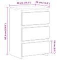 vidaXL Nočné skrinky 2 ks Staré drevo 40x35x62,5 cm Konštrukčné drevo