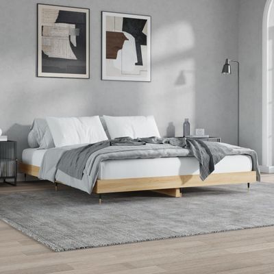 vidaXL Posteľný rám bez matraca dub sonoma 120x200 cm kompozitné drevo