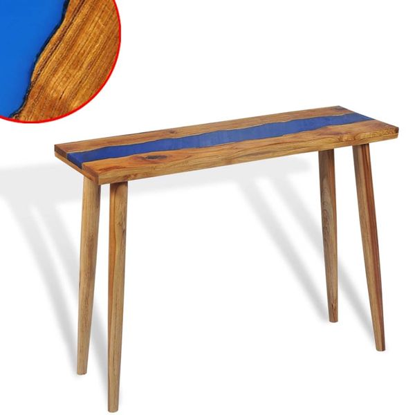 vidaXL Konzolový stolík teakové drevo 100x35x75 cm