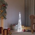 vidaXL Akrylový dekoratívny svetelný LED kužeľ, studený biely 60 cm