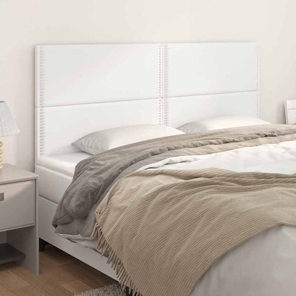 vidaXL Čelo postele biele 180x5x118/128 cm umelá koža