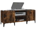vidaXL Skrinka na platne dymový dub 121x38x48 cm kompozitné drevo