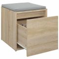 vidaXL Box so zásuvkou, dub sonoma 40,5x40x40 cm, kompozitné drevo