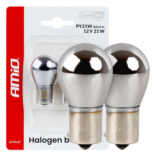 Halogénové žiarovky PY21W 12V21W BAU15S LumiTec CHROME 2ks AMiO-04629