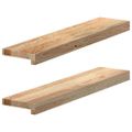 vidaXL Parapety 2 ks neošetrené 70x15x2 cm masívne dubové drevo