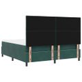 vidaXL Posteľ s pružinovým rámom Tmavozelená 180 x 200 cm Zamat