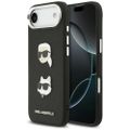 Karl Lagerfeld FW Grained Karl & Choupette Heads Pins & Logo obal pre iPhone Air čierna
