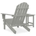 vidaXL Záhradná stolička Adirondack so stolíkom jedľový masív sivá