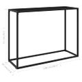 vidaXL Konzolový stolík čierny 100x35x75 cm tvrdené sklo