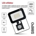 LED reflektor SIMPO s pohybovým čidlom 20 W neutrálna biela