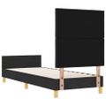 vidaXL Rám postele s čelnou doskou Čierna 80 x 200 cm látka
