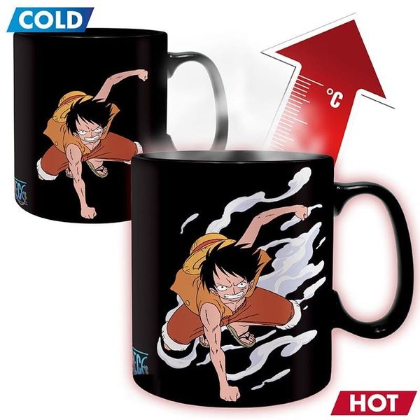 Hrnček One Piece - Luffy & Ace, meniaci sa