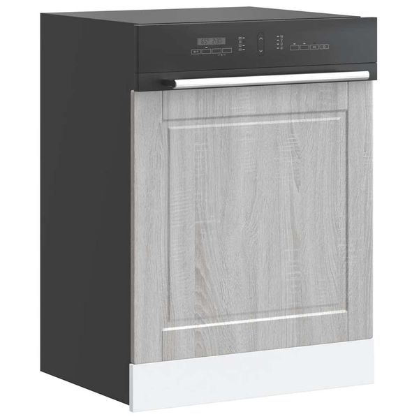 vidaXL Panel umývačky riadu Porto sivé sonoma 60x1,5x57 cm kompozitné drevo
